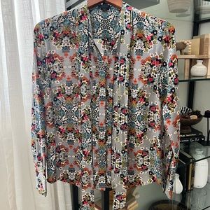 J. Crew silk button down top 4